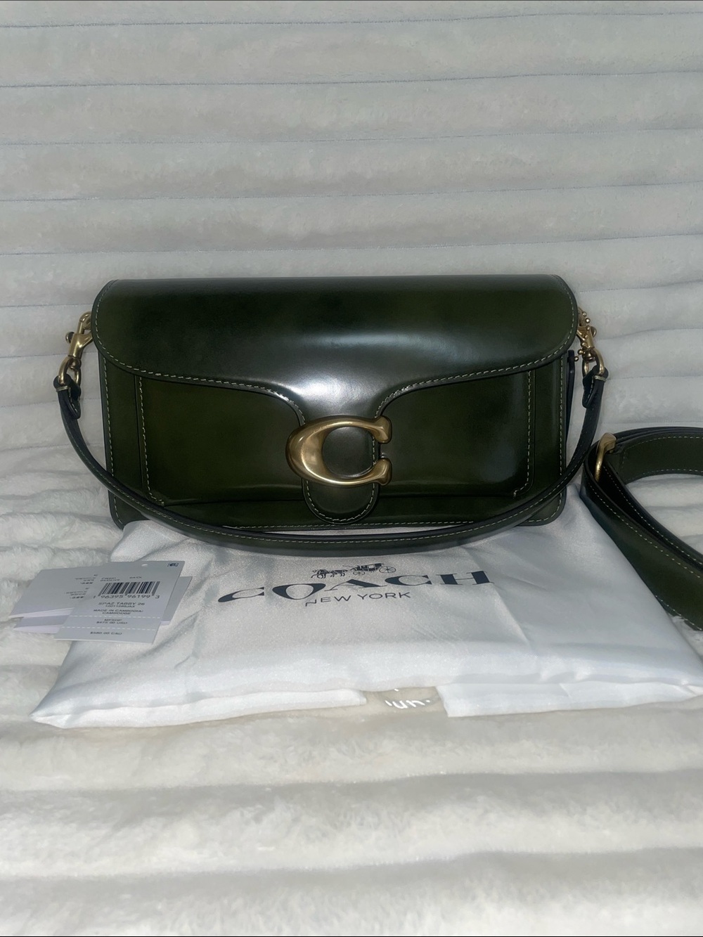NWT Coach Tabby 26 in Olive Spazzolato  leather